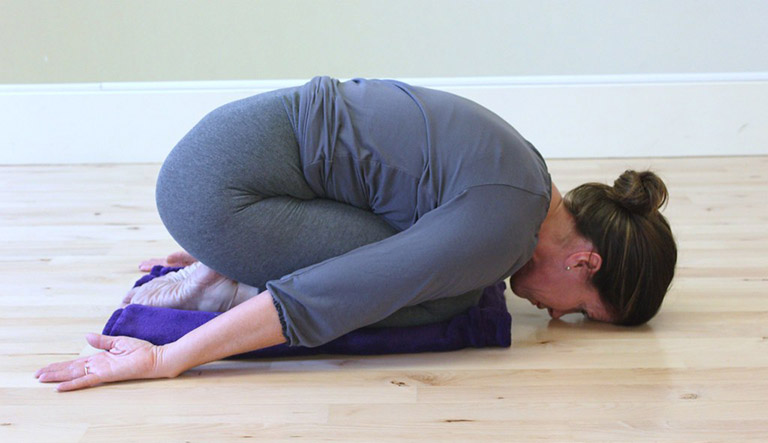 Easy yoga pose for stress relief
