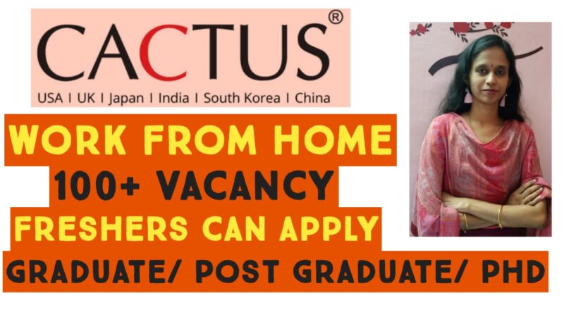 Cactus communications Work from Home jobs 2021