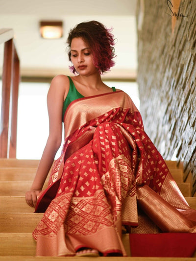 Shop for Valentines’ Day special Red Sarees