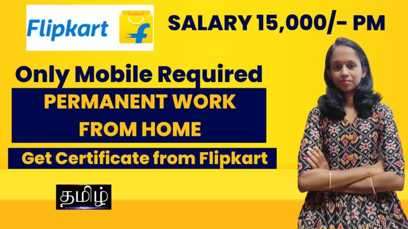 Work-from-home jobs from Flipkart with training